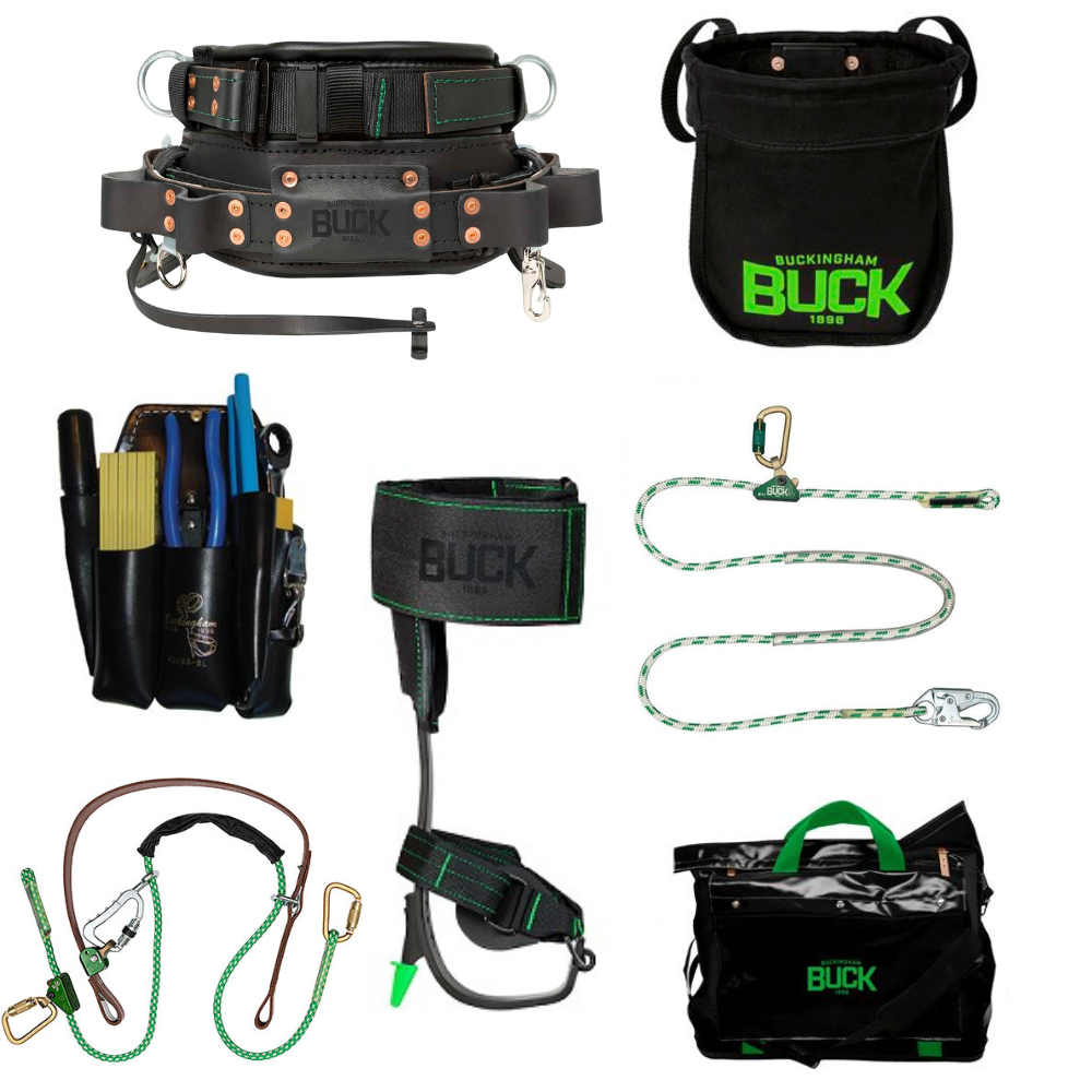 Buckingham Titanium Climber SuperSqueeze Fall Protection Lineman's Package - Distribution from Columbia Safety